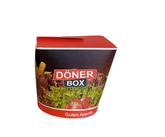 Dönerbox, "Guten Appetit", 770 ml, 26 oz, 102 mm x 81 mm x 95 mm